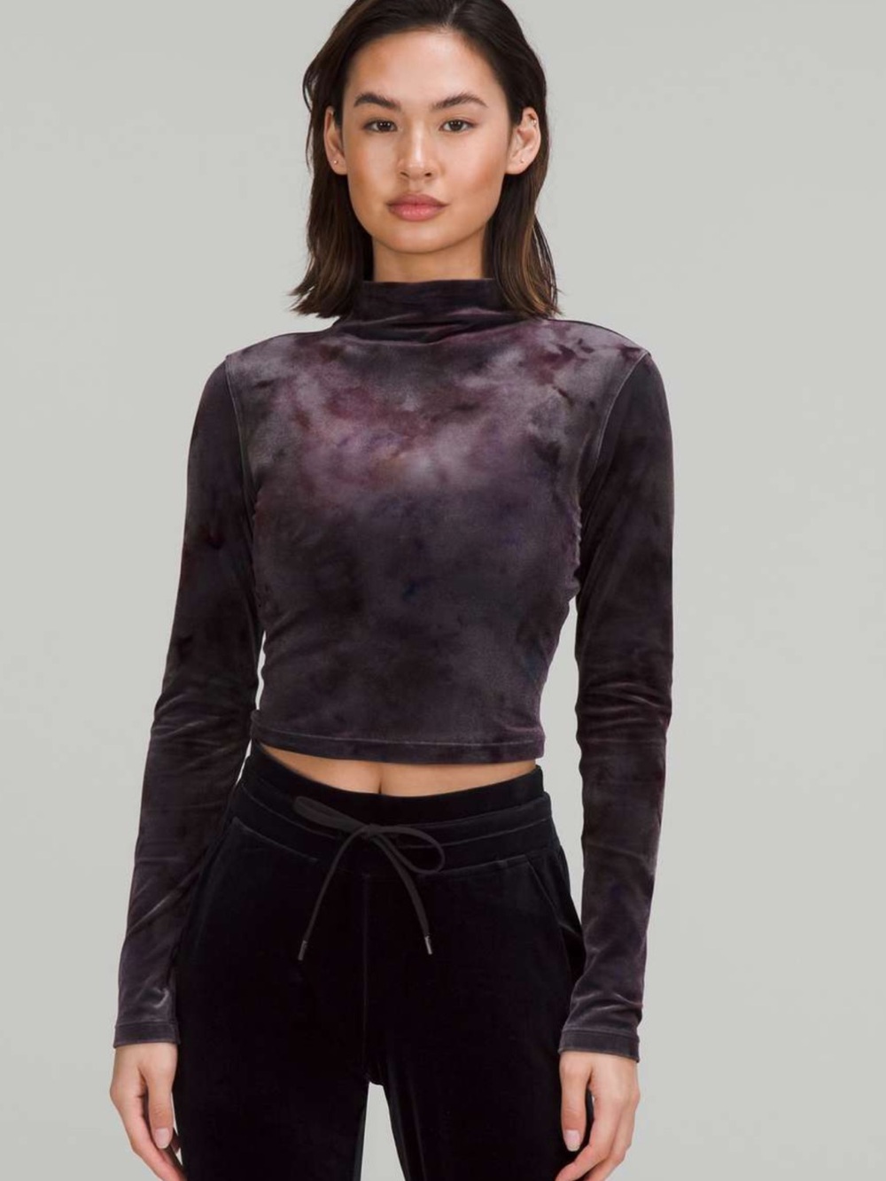 Lululemon All Aligned Mock Neck Long Sleeve Shirt *Crushed Velvet Sz 4